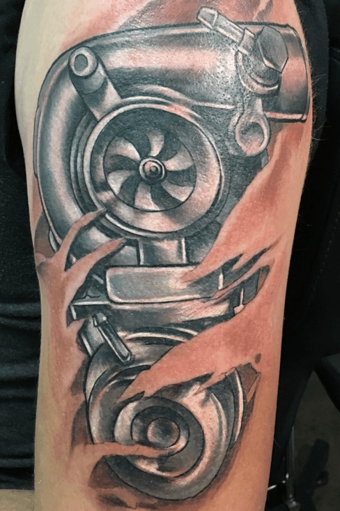 Turbo w roses by Jon Morrison MADISON TattooNOW