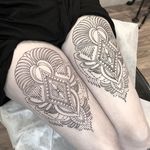 New York tattoo studio: Dukkha Tattoo, done by Ryan Roi #blackwork #dotwork #ornamentaltattoo #newyorktattoo
