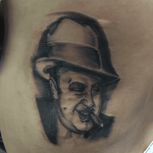 Capone. #tattooart #blackandgrey #gooddaddytattoosupplies #bng 