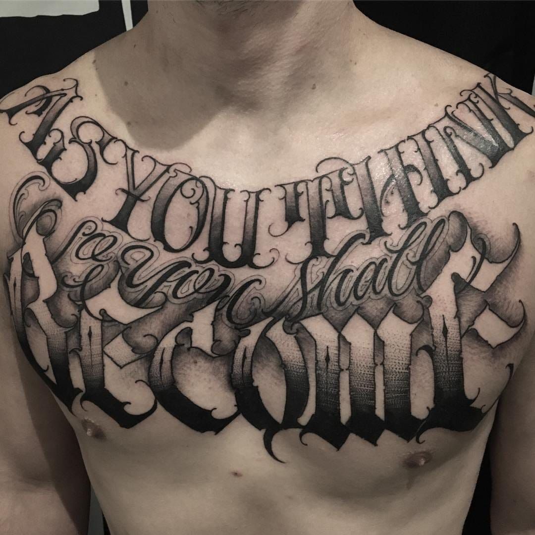 TOP 5 Lettering Tattoos By BIG MEAS  Tattoodo