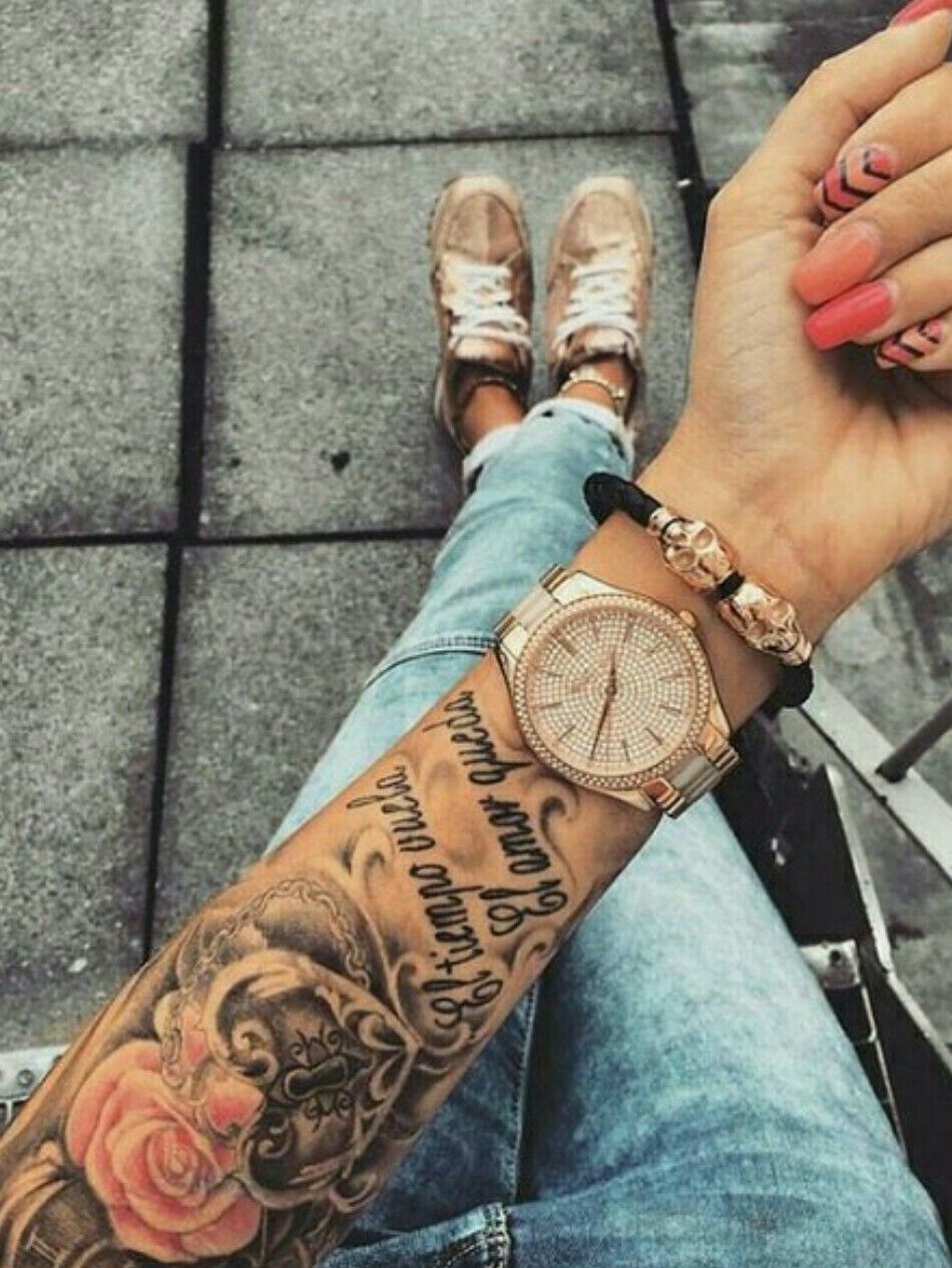 baddie arm tattoos