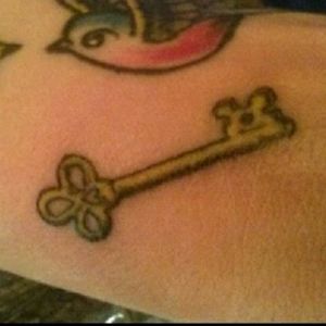 Vintage key tattoo