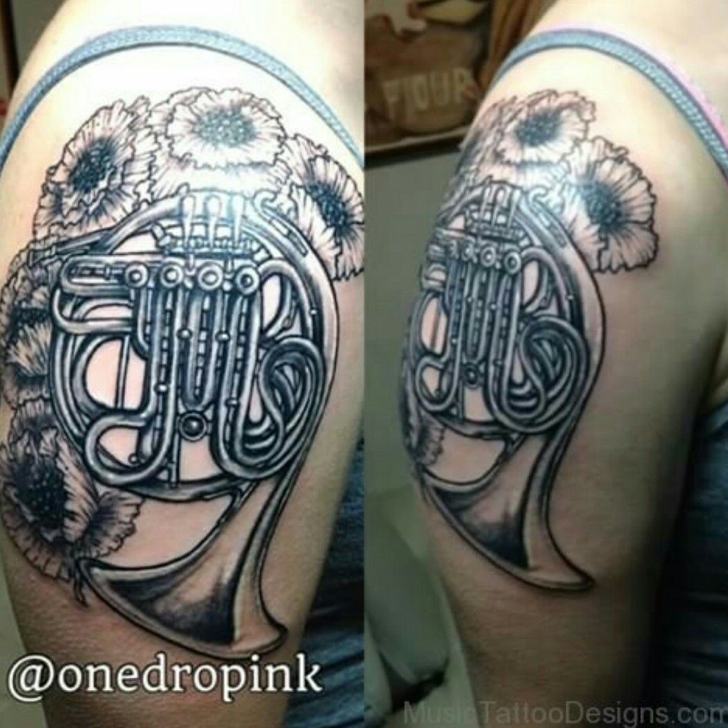 Trumpet and bass by Jason A Leigh TattooNOW