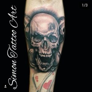 Realistic tattoo skull