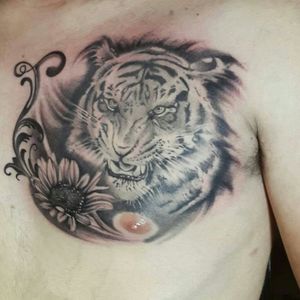 Tiger realistic tattoo