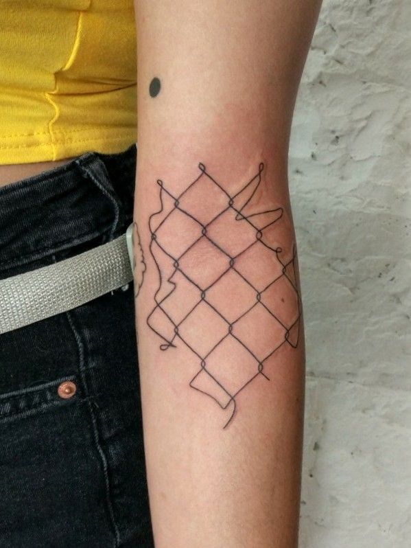 Chain link fence done  Bone Shaker Tattoos and Body Art  Facebook