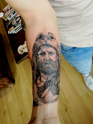 Ongoing Greek mythology sleeve, Hercules in black and nocturnal grey wash.