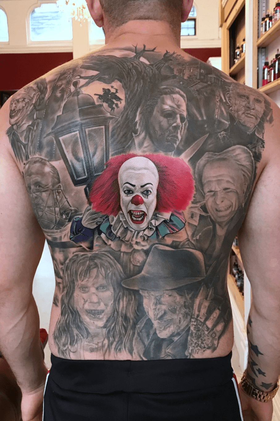 Tattoo uploaded by Mike Dowdall  Full back horror piece  Tattoodo