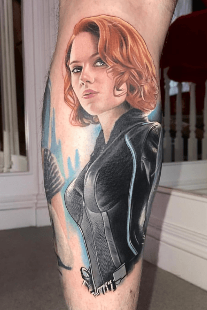 Tattoo uploaded by David Corden  Scarlett Johansson as Black Widow from  Avengers  Tattoodo