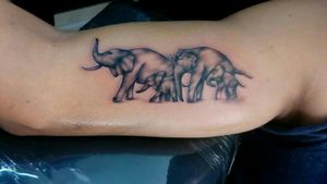 #elephant #tatto #family #realism #Black 