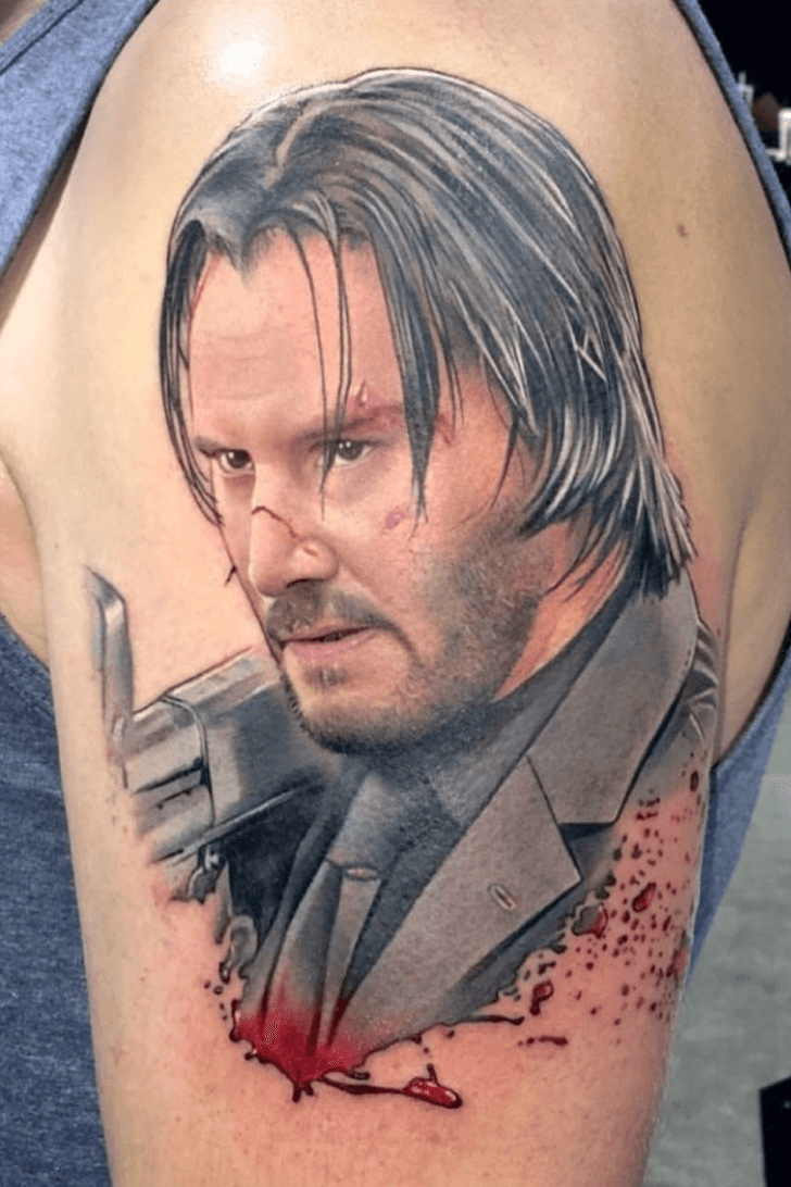 Tattoo uploaded by David Corden  Keanu Reeves as John Wick  Tattoodo