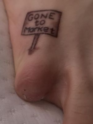 Toe amputation tatto