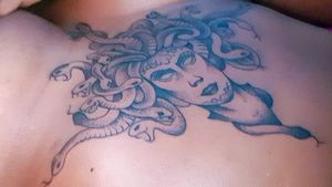 Medusa Sternum Tattoo. Done in Gung Ho Tattoo, King's Heath, Birmingham UK. #medusatattoo #medusa #sternumtattoo #dotwork #linework #fineline #snakes #greekmythology #sternum #greek #mythology #MythologyTattoos #mythologicalcreature #uk 🐍🐍🐍🐍🐍🐍🐍🐍🐍🐍🐍🐍🐍🐍🐍🐍🐍