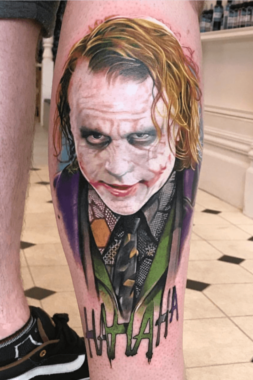 i want this tattoo SO BAD The dark knight the joker heath ledger  Batman  tattoo Joker tattoo design Clown tattoo