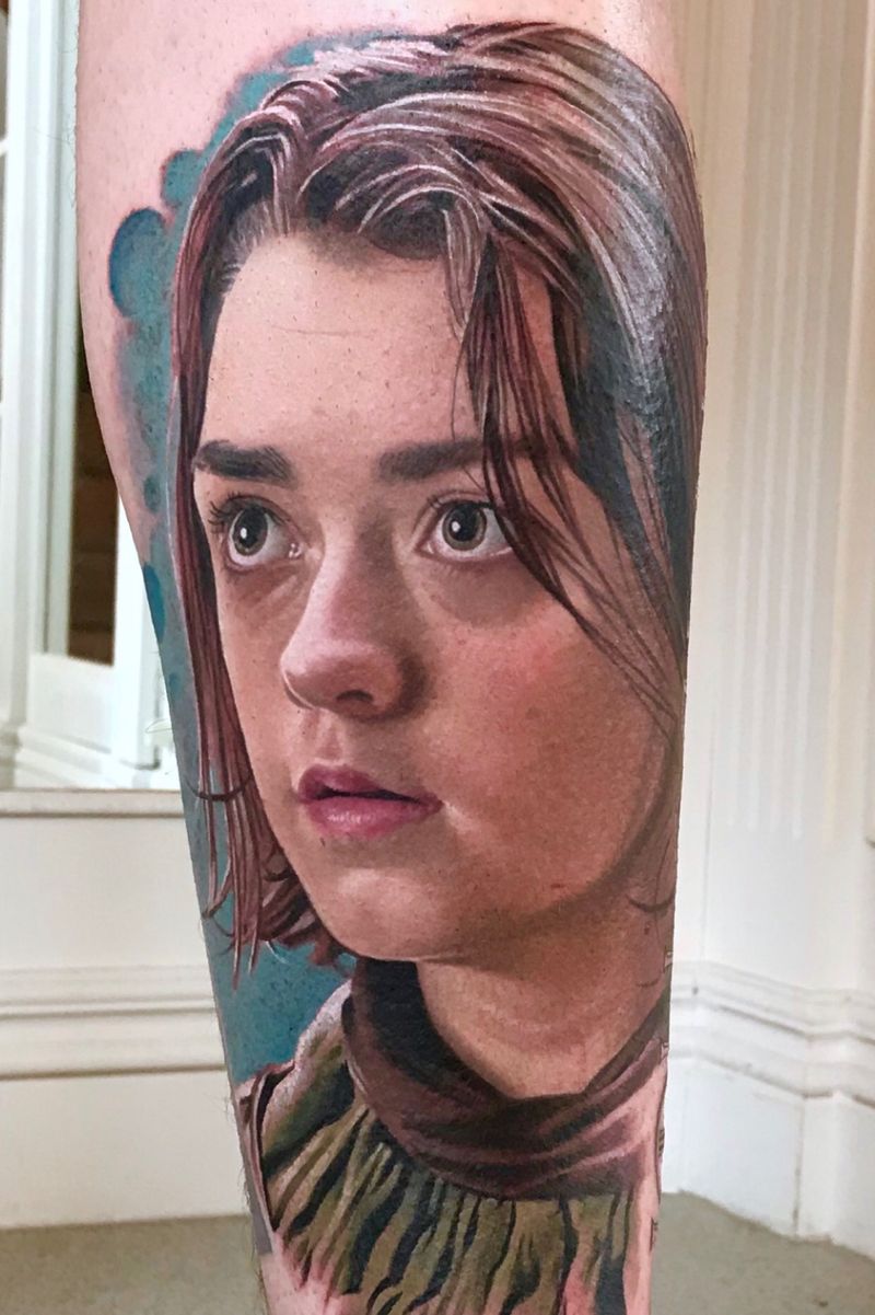 Tattoo uploaded by David Corden • Maisie Williams as Arya Stark from