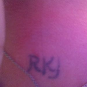 Rkj my boyfriend intials.... My first tattoo