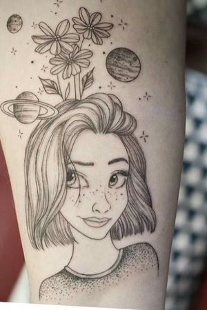 This reminds me a little on disney princesses👑And i love disney! #disneytattoo 