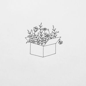 Box with flowers 