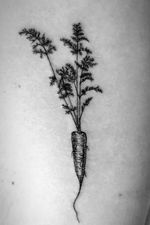 Carrot tattoo small single needle