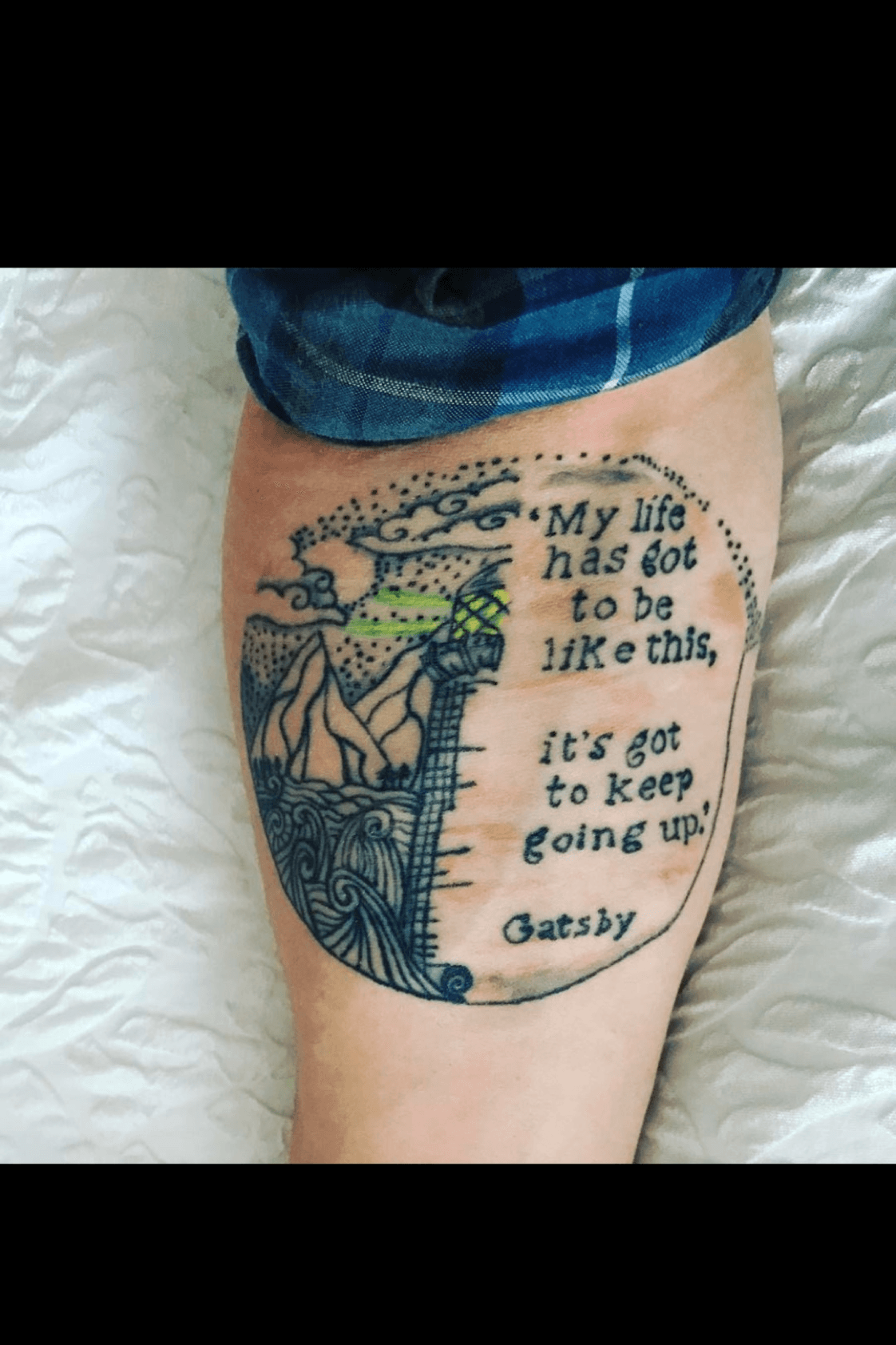 the green light in the great gatsby tattoo