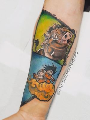 Friends #hakunamatata #tattooart #tattooartist #tattoo2me #tattooartistmagazine #tattoobrasil #tattoocute #tattooaquarela #tattoocolor #tattooed #tattooworkers #artwork #watercolortattoo #colorful #dragonballz #disneytattoo #artcollective #loveink 