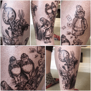 Part of my Alice in Wonderland leg by the delightful Claire Hamill
