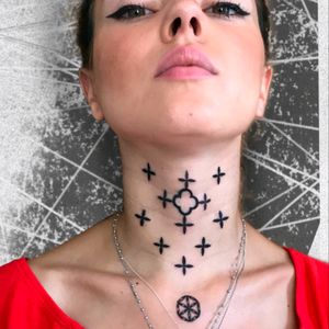 Ornamental neckINSTAGRAM - The_sym_tattoo #ornamental #ornamentaltattoo #dotwork #dotworktattoo #geometrictattoo #thesymtattoo #tattooitalia