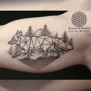 Dotwork Geometry Fox - Unique Design and Tattoo by Mister Mostyn