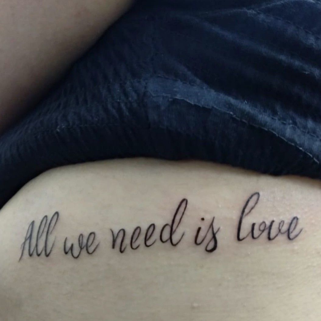 Tattoo uploaded by Camila Alarcón  All we need is love  Tattoodo