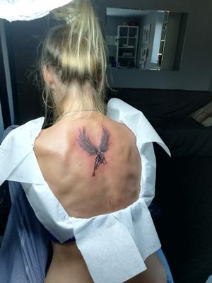 #tattoo #tattooart#ink #inked#inklive #blackandgray #black #angel 