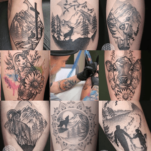 Collection of recent work - All unique designs and tattoos by Mister Mostyn