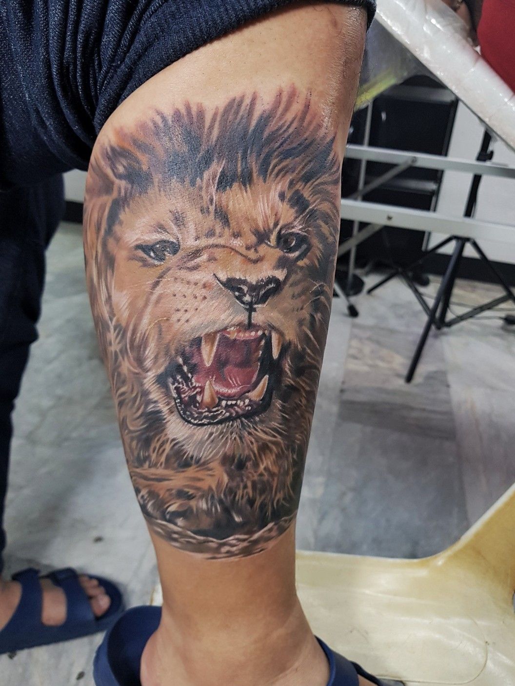 Gorgeous lion half sleeve in only 2 sessions tattoos faithfultattoo   TikTok