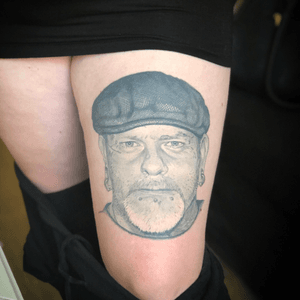 Healed portrait of tattoo woody ‘leon van es’ black and grey realism.
