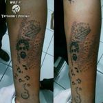 Continuado a inspiração, foi os pontos imitando poeira cósmica. Instagram do Cliente: @uelingtongurgel Instagram e Tattoodo do Tatuador: @wolf07_ Instagram e Tattoodo do Estúdio: @wolf07tatuagens_ #raul #raulseixas #poeiracósmica #tattoo #alien #musica #music #fish #ink #tatuagem #bodyart