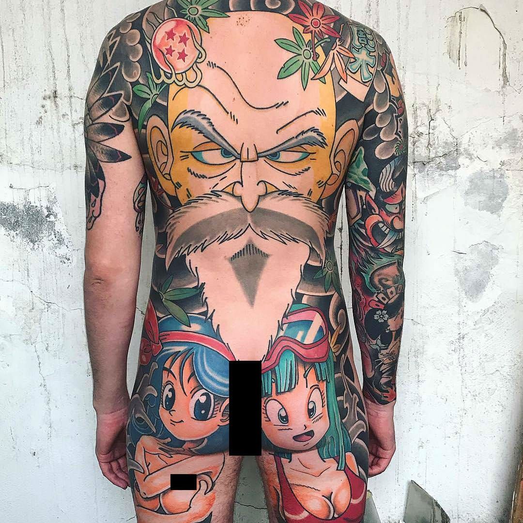 The hair of Goku and ChiChi from  Kancha Tattoo Zone  Facebook