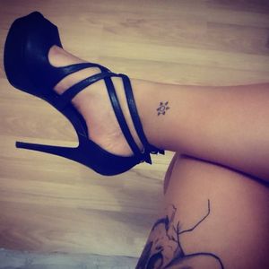 Thigh and ankle tattoo's 