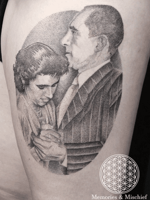 Dotwork Portrait - Adapted and Tattooed by Mister Mostyn