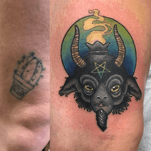 Cover up - above right knee