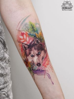 Un'opera d'arte sulla mia pelle, che rappresenta Dena, il mio cane, la mia piccolina 💕