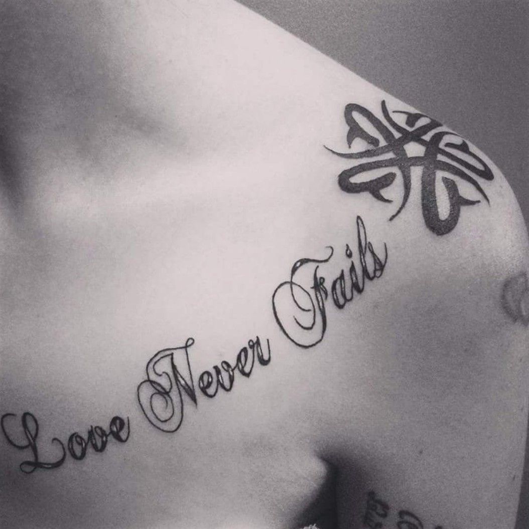 Love Never Fails Temporary Tattoo Sticker  OhMyTat