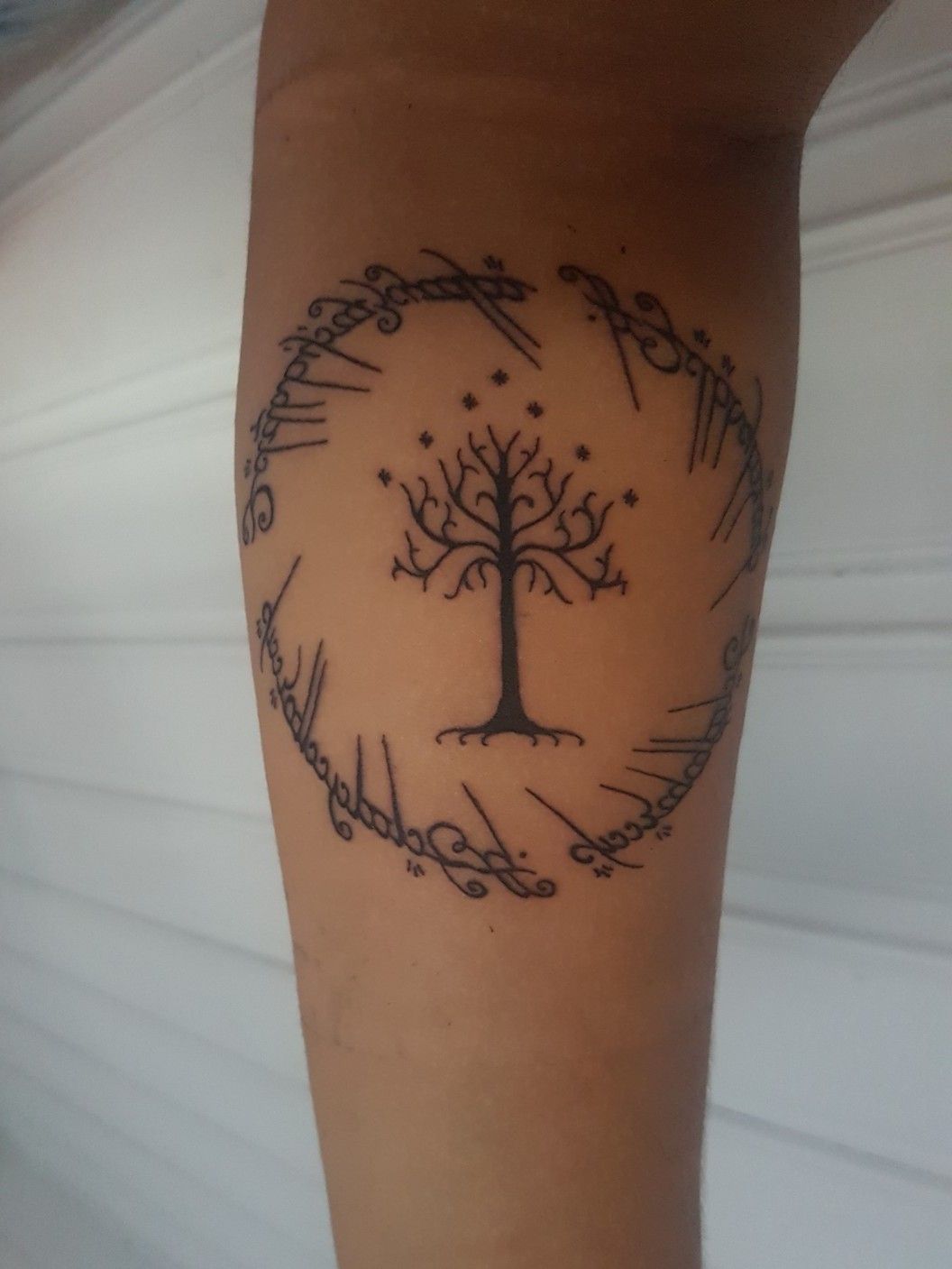 New narsiltree of gondor tattoo Im so happy with this it was worth every  second of pain  rlotr