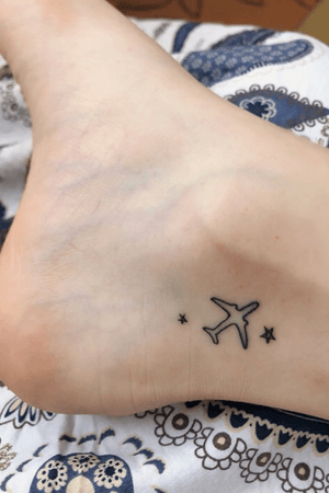 Minimalist Plane Tattoo