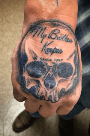 My Brothers Keeper / Skull / Hand Tattoo