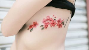  Cherry blossom by SION (@tattooistsion) #flowertattoo #floraltattoo #Korea #KoreanArtist #tattooistsion #colortattoo #flower #flowers #oriental #cherryblossom  #cherryblossomtattoo 