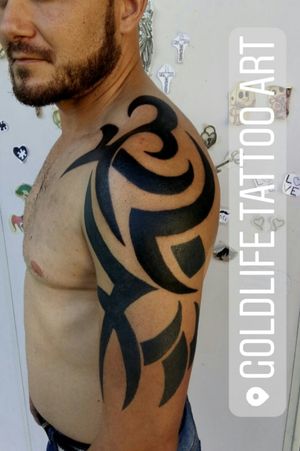 Tribal com 3 sessão ❤ #tribaltattoos #tattooblack #ink #inked #tattooideias #art