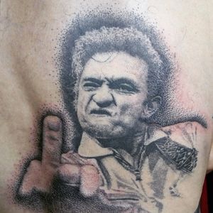 Johnny Cash realismo en puntillismo