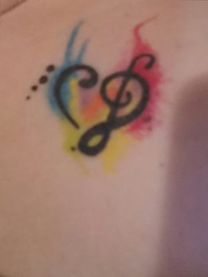 Music note heart 