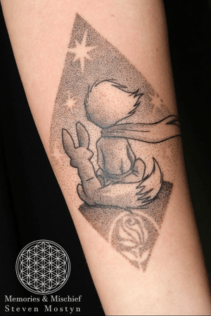 Dotwork ‘Little Prince’ designed and tattooed by Mister Mostyn — #dotwork #littleprince #dotworktattoo #tattoos #tattooartist #mistermostyn