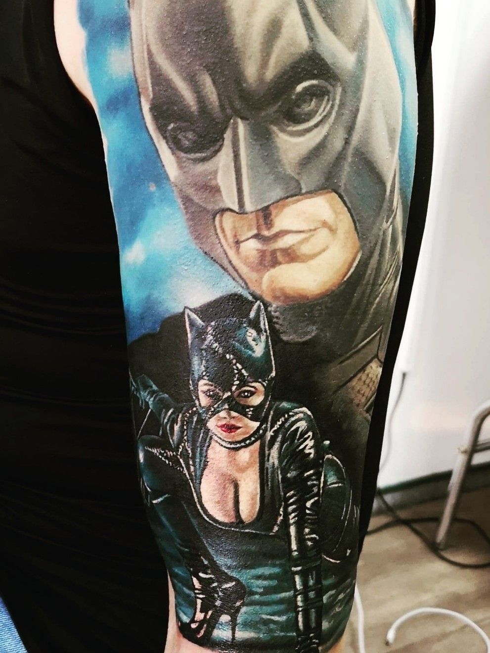 Darklab Tattoo Supplies  Epic Batman and Catwoman piece courtesy of  fkironsproteam artist SandraDaukshtaTattoo The heart wants what the  heart wants       fkirons darklab darklabsupplies fkironsxion  tattooed 