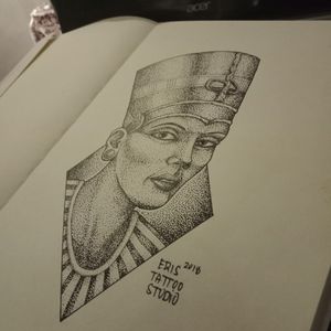 My version of queen egyptian pharaoh Custom design dot works #eristattoostudio #eristattoo #sketch #dotworks #pointilism #egyptianqueen #pharaoh #customdesign #tattoodesign 